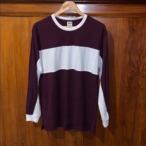 Victoria’s Secret Pink Colorblock L/S Tee Top M